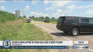Body of missing 10-year-old Baraboo girl found