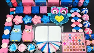 RELAXING WITH GALAXY CLAY PIPING BAGS VS GLITTER VS MAKEUP ! Mixing Random Things Into Slime