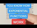 MAKE SURE You Know How Exponential Functions Work for the SAT