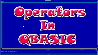 Operators in QBASIC A Complete Computer Guide KD Production