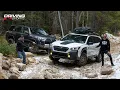 Locked and Lifted Modified 2022 Subaru Outback Wilderness vs Toyota 4Runner