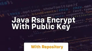 java rsa encrypt with public key