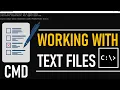 How to Create Rename Move and Delete Text Files in CMD