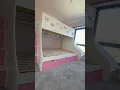 Double and single bunk bed combo With added slide