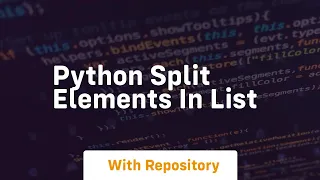 python split elements in list