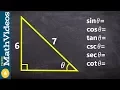 Evaluating the six trigonometric functions given a right triangle