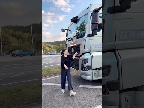 Chuyến hàng đường dài chiều muộn của nữ tài xế China #truckdriver #trucking #trucklife #automobile