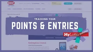 Tracking your points and entries on MyLotto Rewards