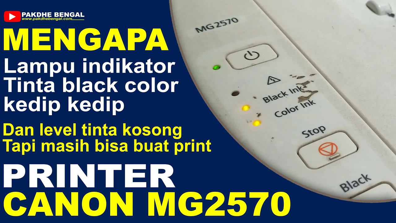 Cara mengatasi printer Canon MP237 lampu eror berkedip secara bergantian. 