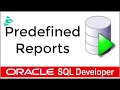Oracle SQL Developer - Predefined Reports