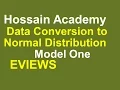 Data Convert to Normal Distribution Model One EVIEWS
