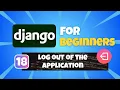 Python Django Tutorial for Beginners User Logout Functionality with confirmation