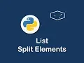 string list split elements in python
