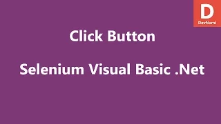 Selenium Visual Basic Net Click Button