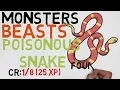 Beast Poisonous Snake DnD 5E Monsters