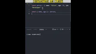 JavaScript Object Destructuring in 60 Seconds JS Tips Tricks
