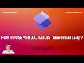 How to use Virtual Tables SharePoint List in Power Pages