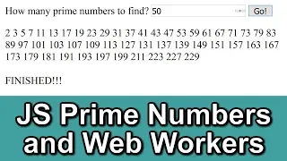 Prime Numbers in JavaScript using Web Workers