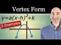 Graphing Parabolas in Vertex Form 3 Examples