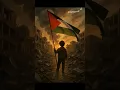 Hope Amid Ruins | A Child’s Stand with the Flag of Palestine #shorts  #aishorts #palestine #gaza #ai