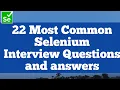 Most Common Selenium Interview Questions and answers for 0 to 3 Years Experienced