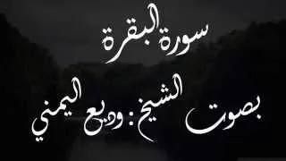 سورة البقرة بصوت الشيخ وديع اليمني مكررة تلاوة خاشعة وجميلة  سورة البقرة بصوت الشيخ وديع اليمني مكررة تلاوة خاشعة وجميلة