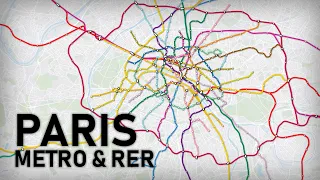 Evolution du Metro de Paris RER 1900-2035 carte geographique