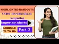 CS 101 - Introduction to computing module 71 110 highlighted handouts EduJunctionX