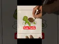 Coloring a Cute Turtle Adorable Time-Lapse Art