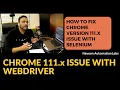 How to fix Chrome v111 x issue with Selenium WebDriver