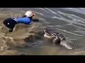 Florida lady jumps into alligator infested pond