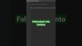 Python program to convert Fahrenheit into Celsius