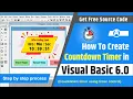 How to create countdown timer in visual basic 6 0 Countdown timer using timer control