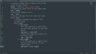 Leetcode 117 Populating Next Right Pointers in Each Node II in Python Python Leetcode Tutorial