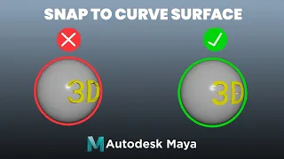 Maya Snap to Curve Surface FAST Conform Tool Trick
