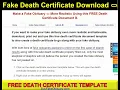 Death Certificate Document Template Free Download Print Death Certificate Template