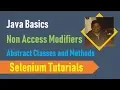 12 Java Basics for Selenium - Java Non Access Modifiers