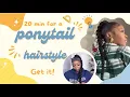Download Lagu INVISIBLE  PONYTAIL WITH BRAIDS!🗣Natural Long Hair Ponytail Feedin Braids #Elfin Hair