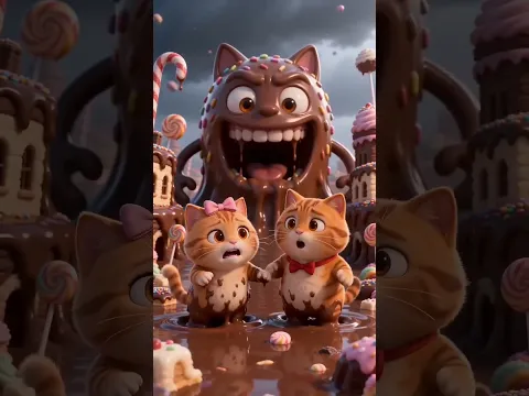Chubby Cat Series EP15 - The World Turned Into Candy… BIGGEST DISASTER EVER 😱🍬💥 #funny #animation