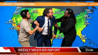 CLASSIC: Weatherman Snaps LIVE and Gets Booted!