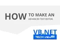 How to make an Advanced Text Editor in VB NET