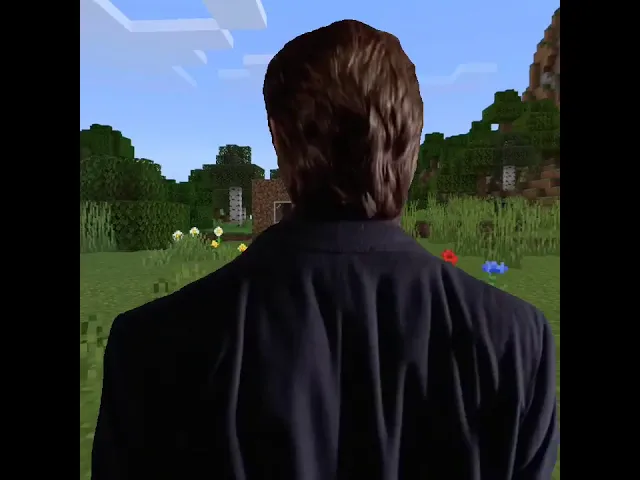 Patrick Bateman in Minecraft - Merican Psycho Walking Meme