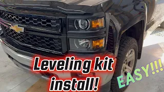 Installing a Leveling kit on a 2015 silverado