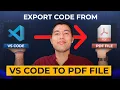 One Click to Export Code from VS Code to PDF Document File Print Extension