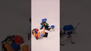 UNRELEASED LEGO City Police Robot Unit (30587) vs Road Worker (30357) #shorts @TopBrickBuilder
