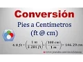 Convertir de Pies a Centimetros ft a cm