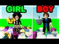 Begging for FRUITS as a GIRL vs BOY for 24 Hours and this happened Blox Fruits Roblox