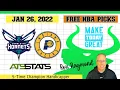Charlotte Hornets vs Indiana Pacers Prediction 22 - Free NBA Picks