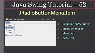 JRadioButtonMenuItem Get Selected Swing Tutorials