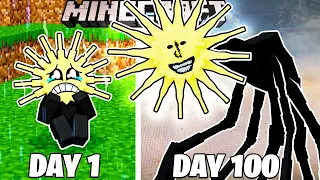 I Survived 100 Days as SUNMAN in Minecraft!